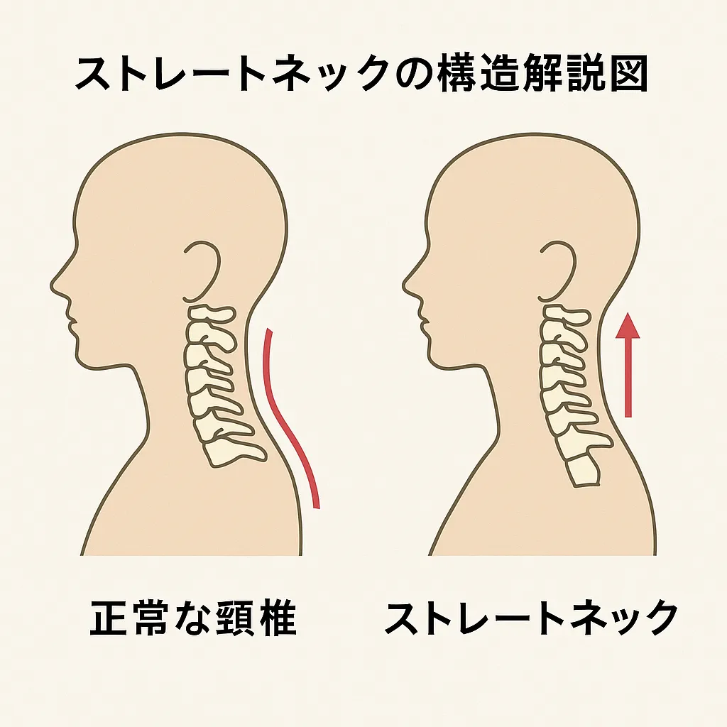 ストレートネックの構造解説図