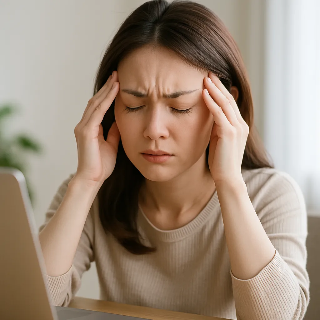 頭痛に悩む女性のイメージ