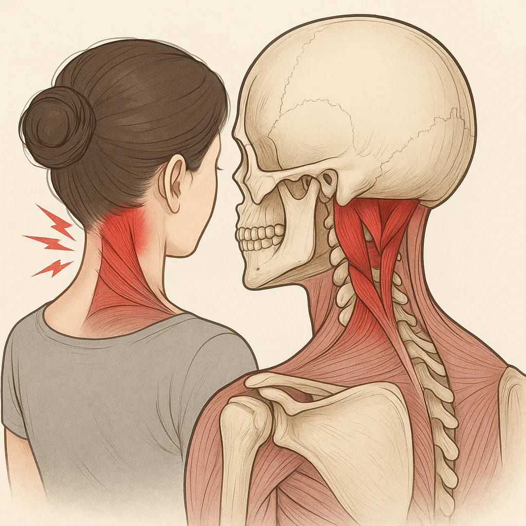 後頭下筋群と頭痛の関係図