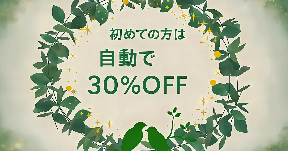 初回限定30%OFF